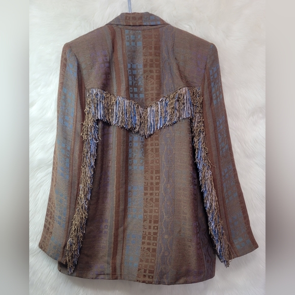 VTG Lady Reiner Western Cowgirl Couture Horse Country Blazer Jacket Fringe Rodeo - Picture 6 of 10